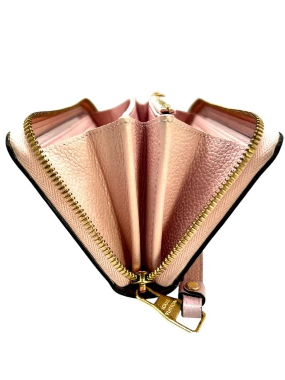 Louis Vuitton Bicolor Empreinte Zippy Wallet Bouton de Rose